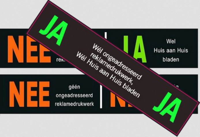 Ja/Ja-sticker invoeren
